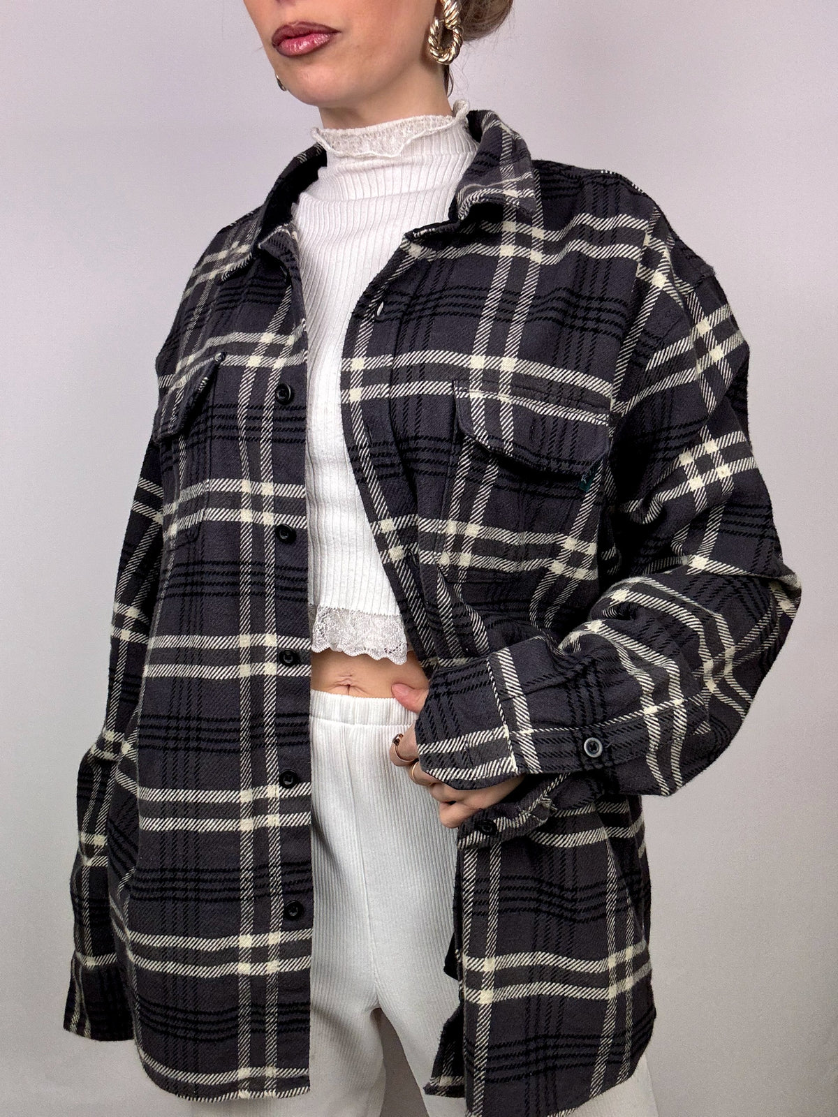 Vintage XL Thick Plaid Shirt