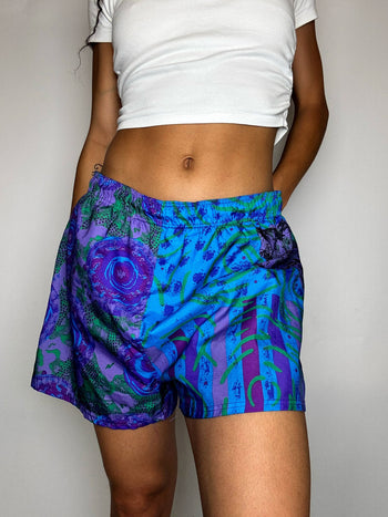 Short imperméable graphique L vintage