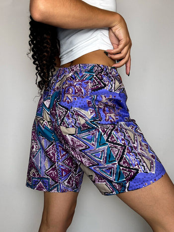 Short imperméable graphique M vintage