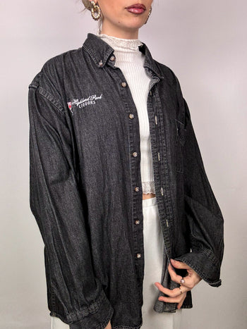 Chemise en denim noire XL vintage