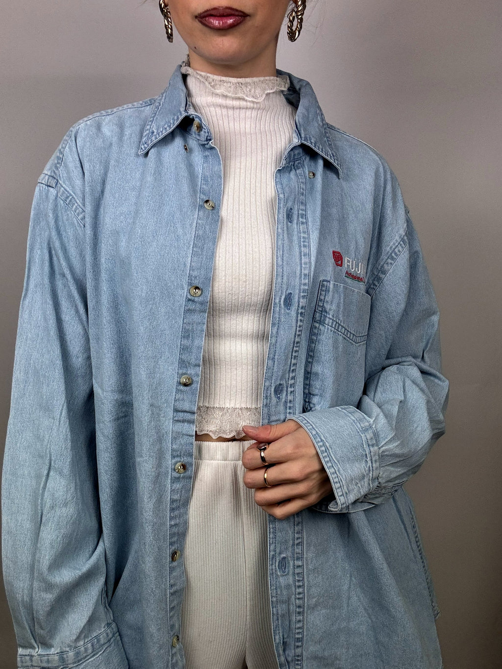 Chemise en denim FUJIFILM L vintage