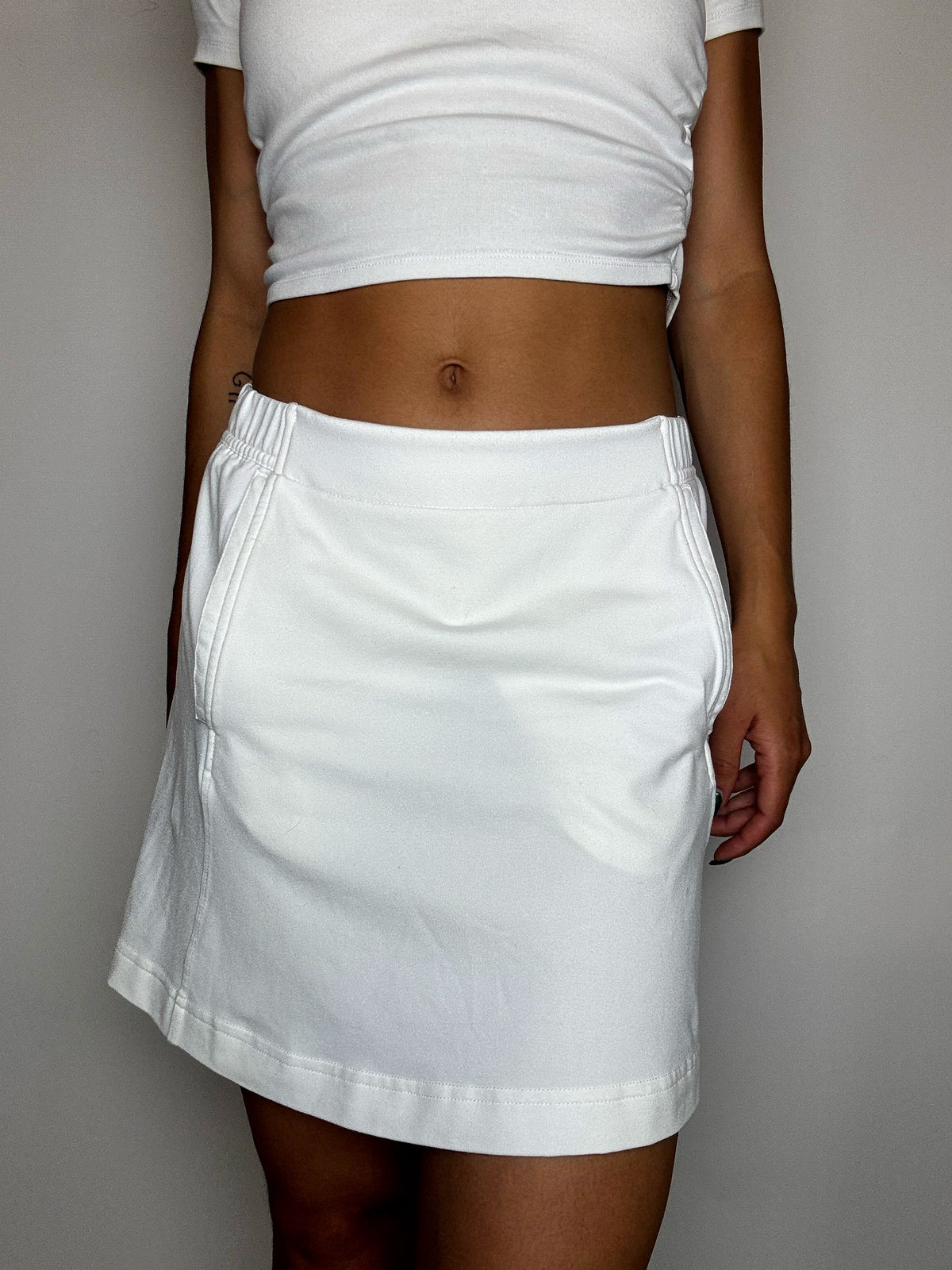 Jupe blanche droite ADIDAS M/L vintage