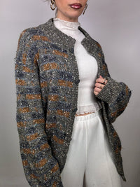 Bomber en laine multicolore L/XL vintage