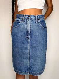 Jupe en jean midi M/L vintage
