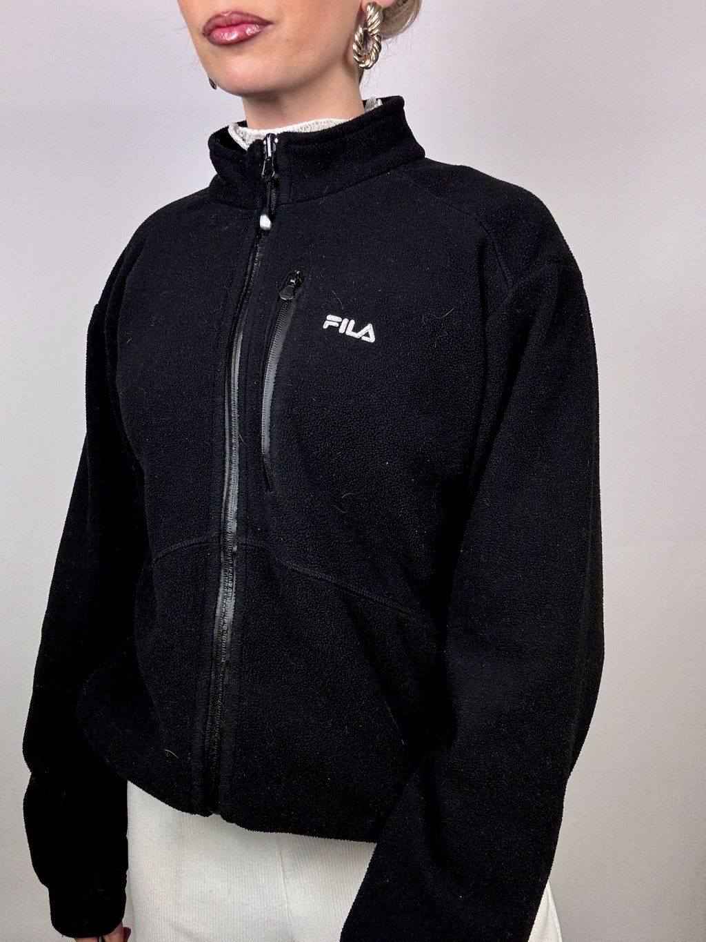 FILA L/XL Vintage Black Fleece