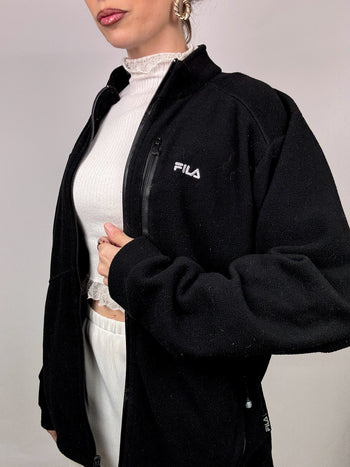 Polaire noire FILA L/XL vintage