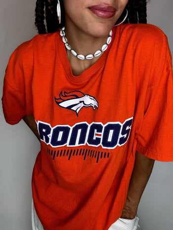 Tee shirt jaune NFL x DENVER BRONCOS M vintage
