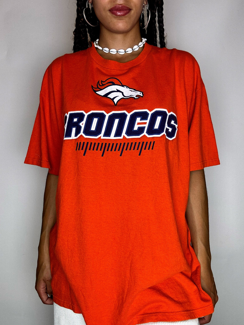 Gelbes NFL x DENVER BRONCOS Vintage-T-Shirt (Größe M)