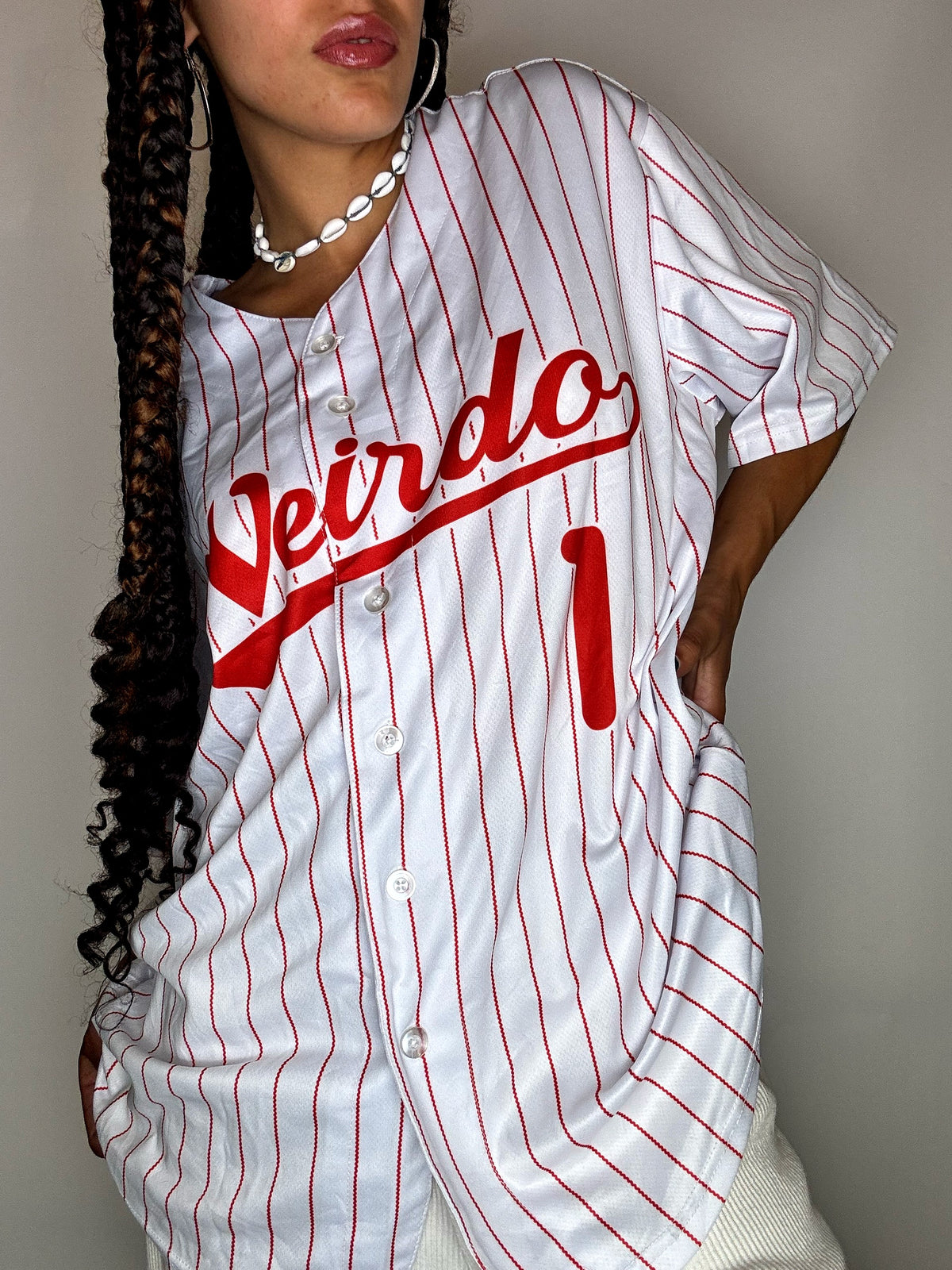 Maillot de Baseball blanc L vintage