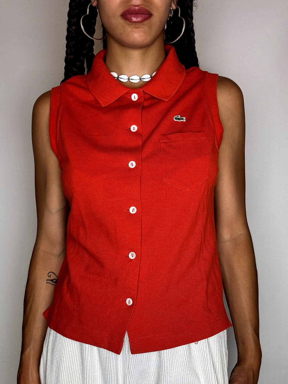 LACOSTE M Vintage himmelblaues Kurzarm-Poloshirt