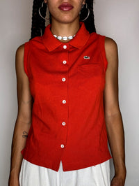 LACOSTE M Vintage himmelblaues Kurzarm-Poloshirt