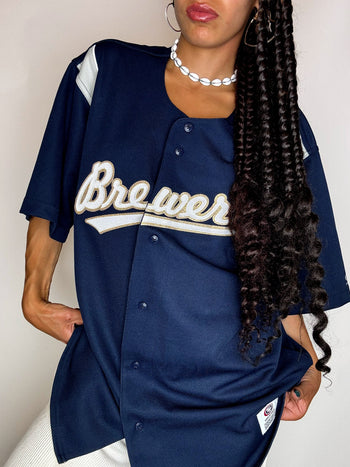 Vintage XL Black Baseball Jersey