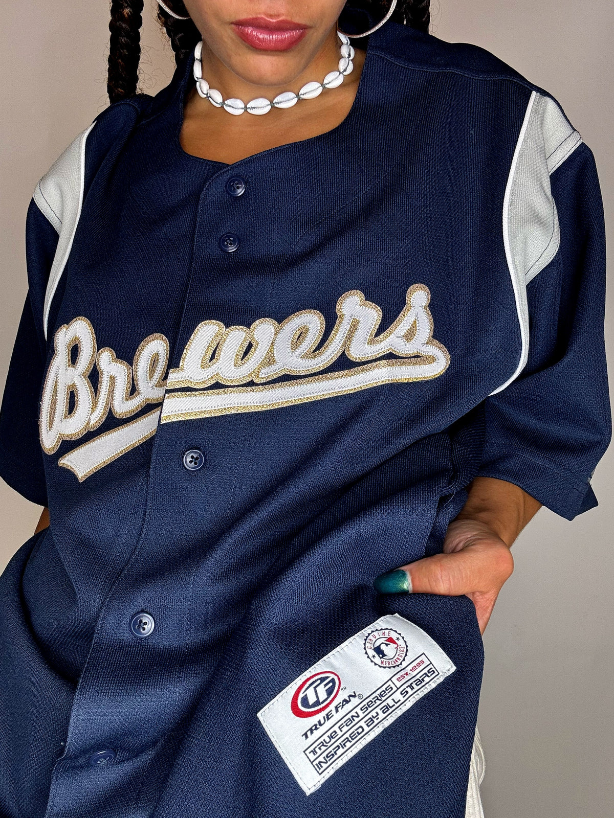 Maillot de Baseball marine L vintage