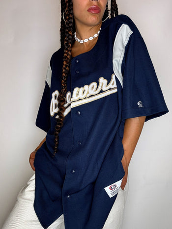 Vintage XL Black Baseball Jersey