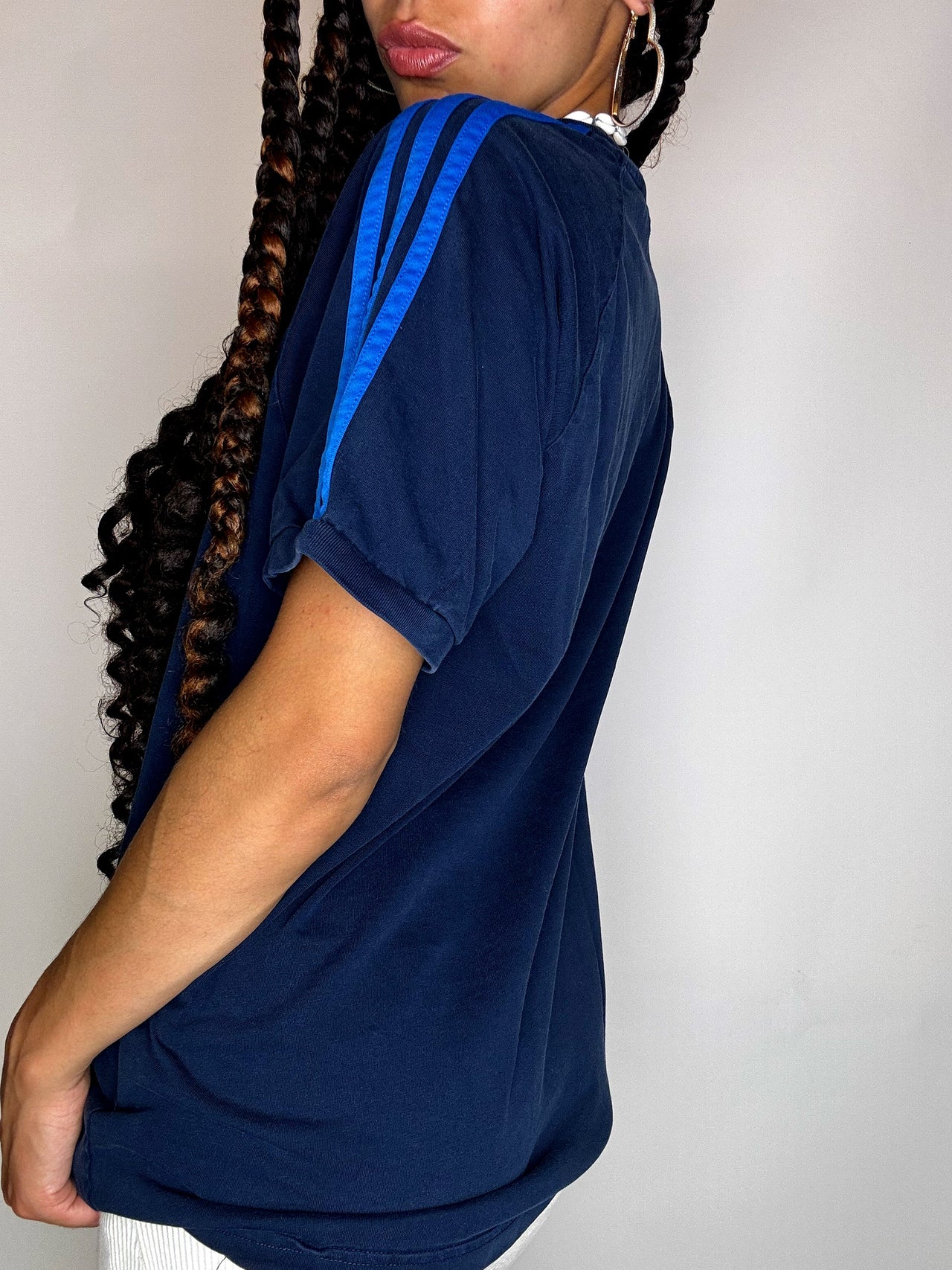Tee shirt marine foncé ADIDAS M vintage