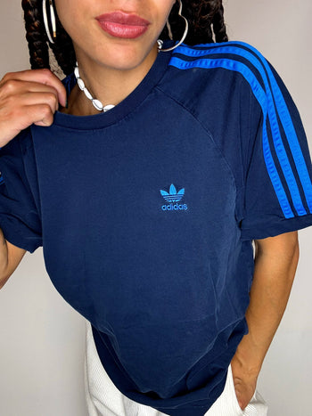 Tee shirt marine foncé ADIDAS M vintage