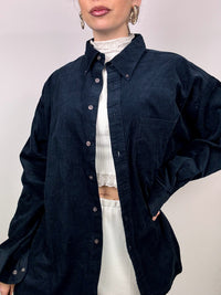 Vintage XL Marine Cordhemd