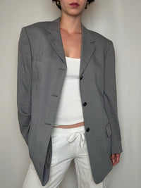 Blazer tissé gris clair t48 vintage