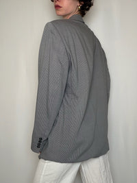 Blazer tissé gris clair t48 vintage