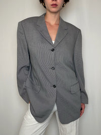 Blazer tissé gris clair t48 vintage
