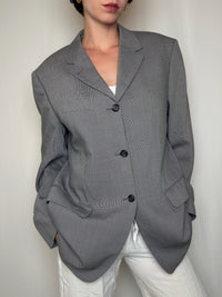 Blazer tissé gris clair t48 vintage
