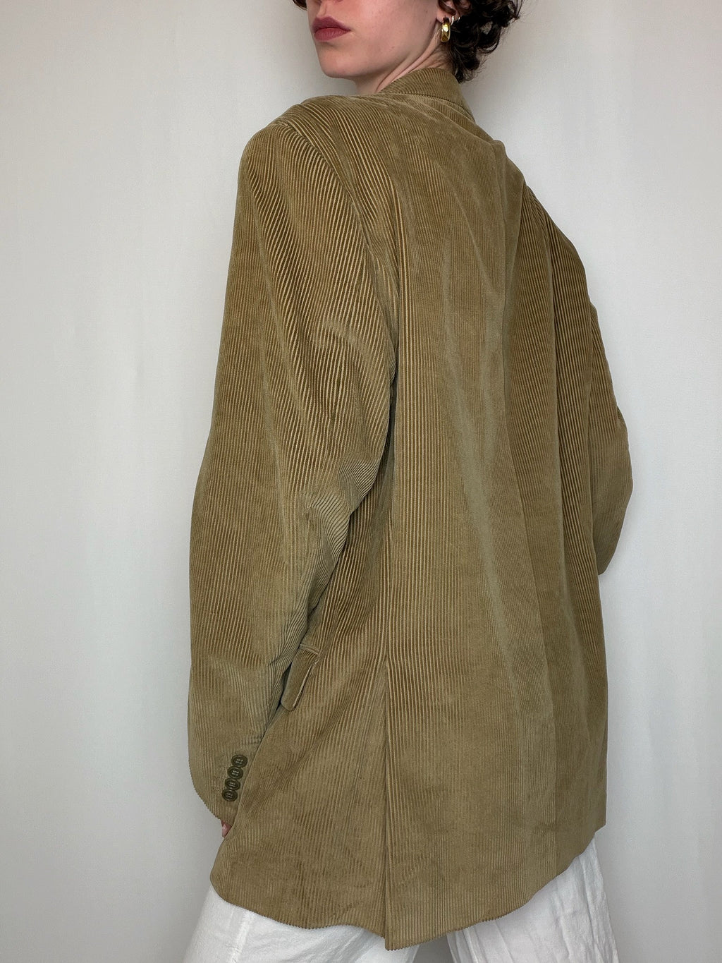 Blazer en velours côtelé moutarde t52 vintage