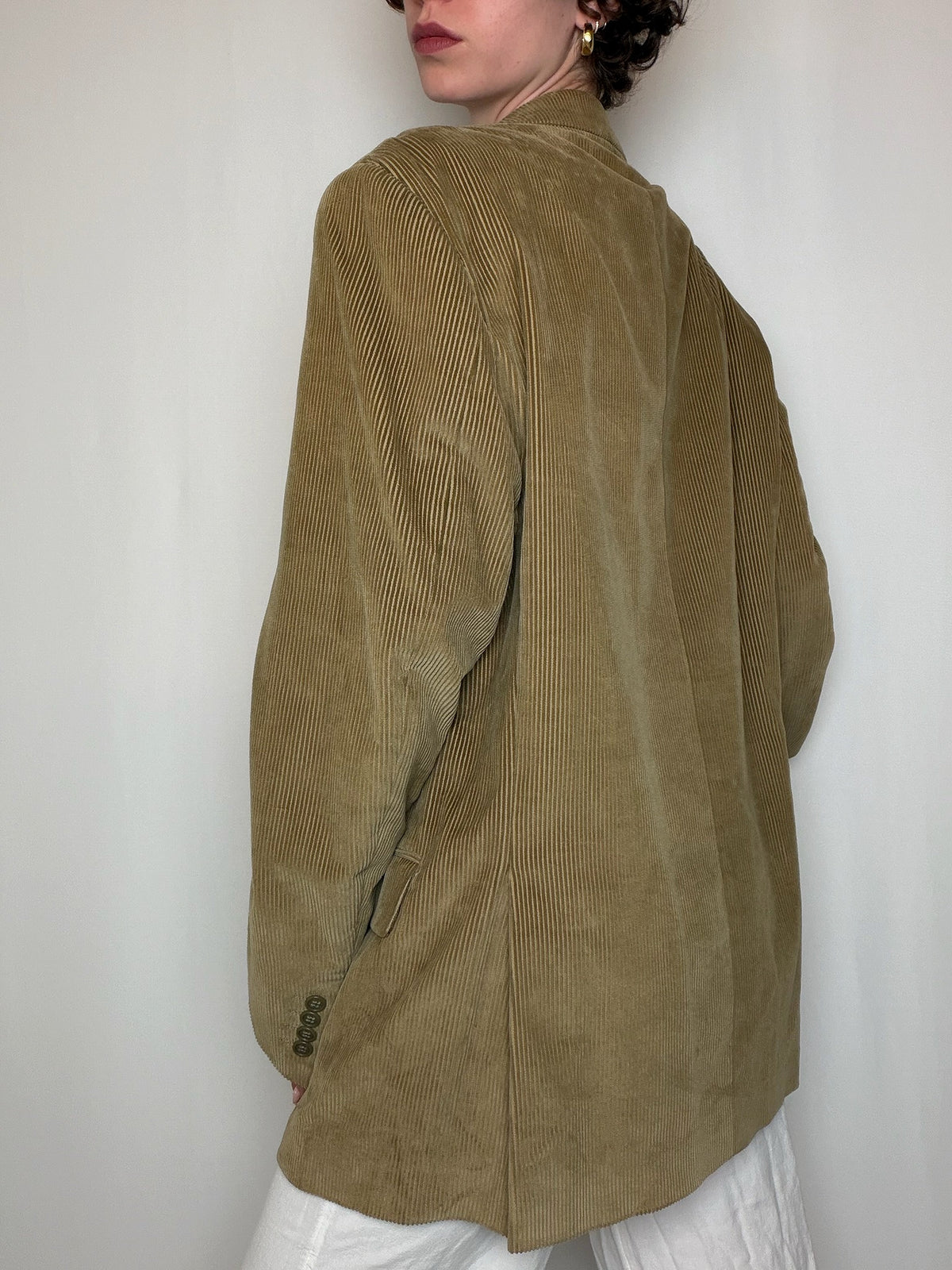Blazer en velours côtelé moutarde t52 vintage