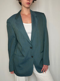 Blazer bleu canard vintage