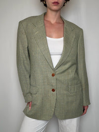 Blazer jaune pied-de-poule vintage