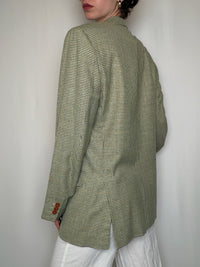 Blazer jaune pied-de-poule vintage
