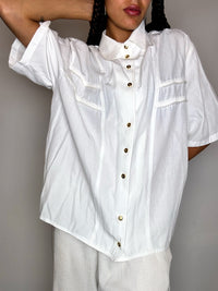 Vintage white shirt with details M