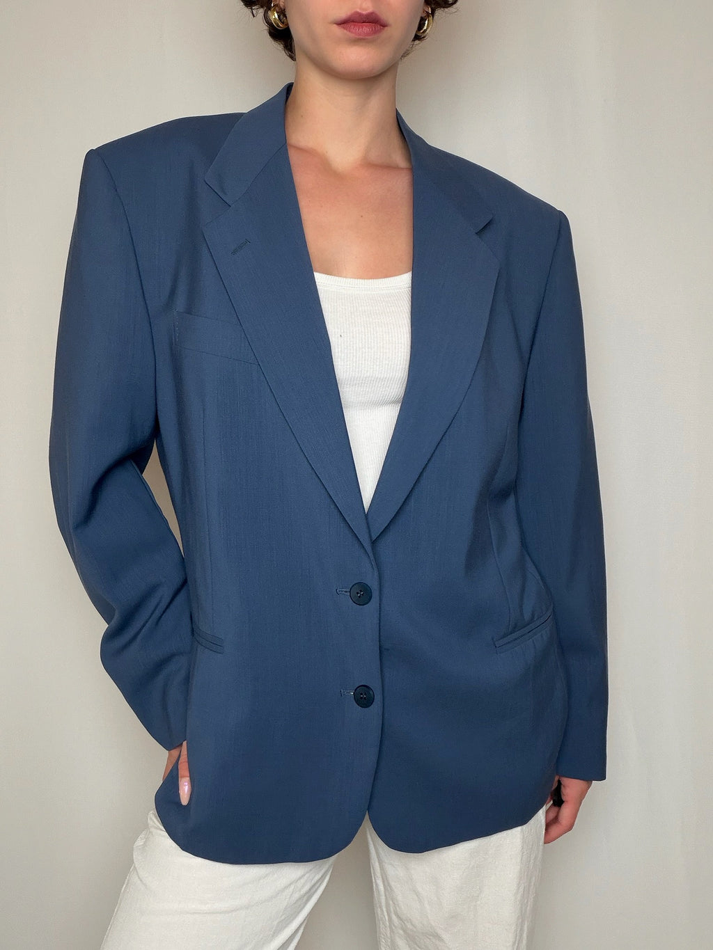 Blazer bleu foncé vintage