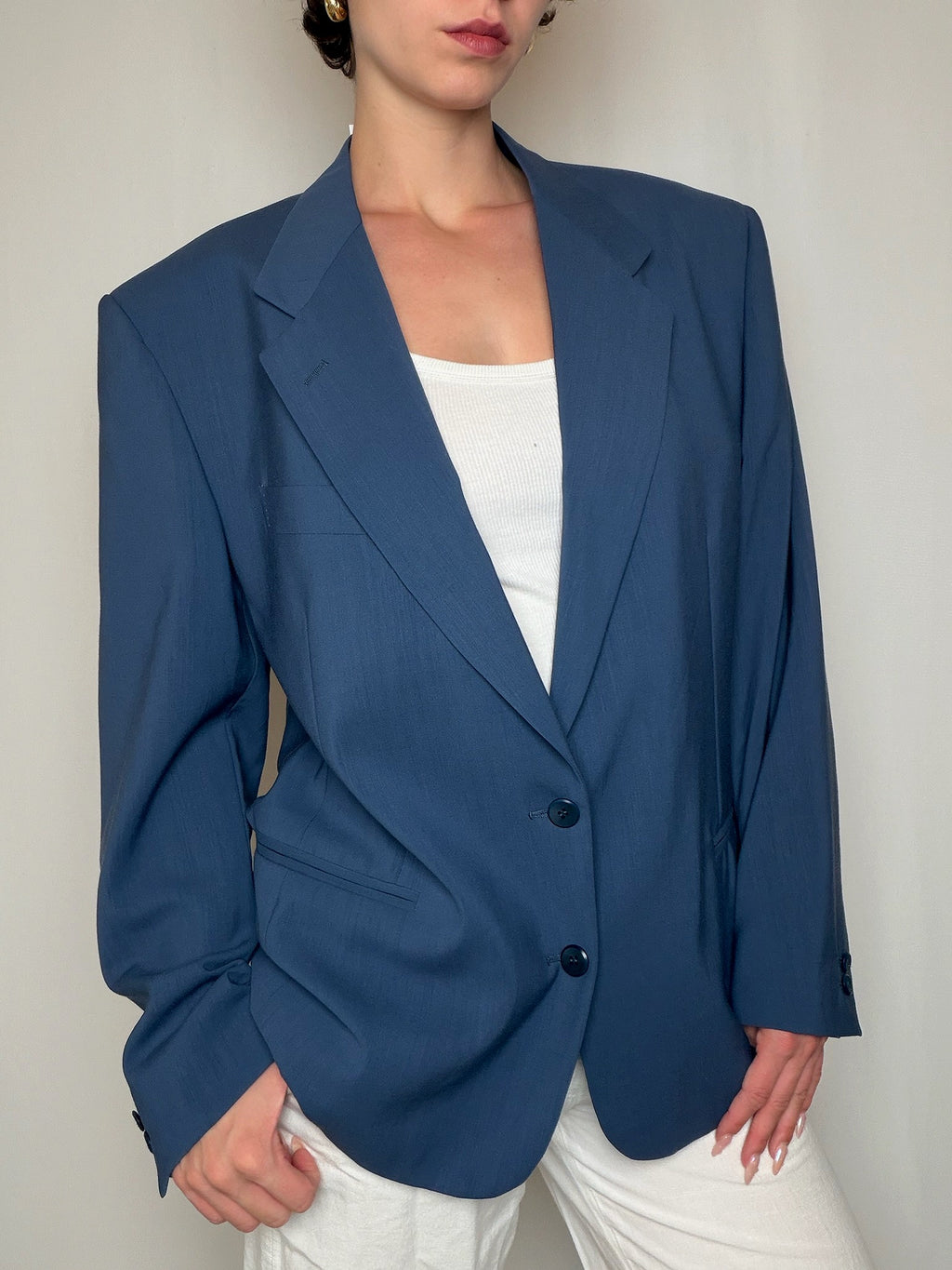 Blazer bleu foncé vintage