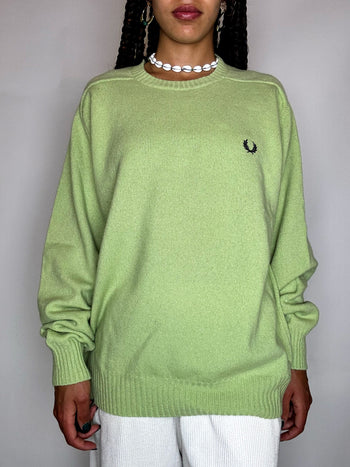 LACOSTE S vintage black V-neck wool sweater