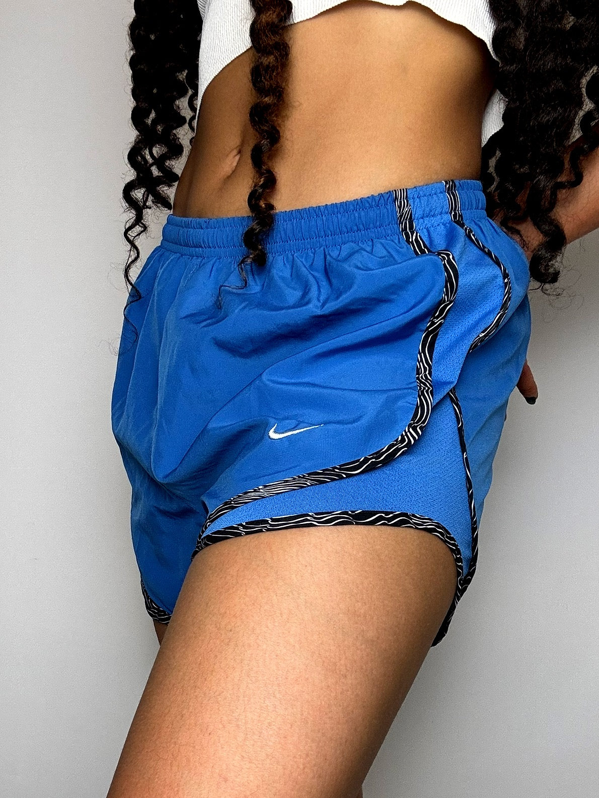 Short de sport bleu NIKE M vintage