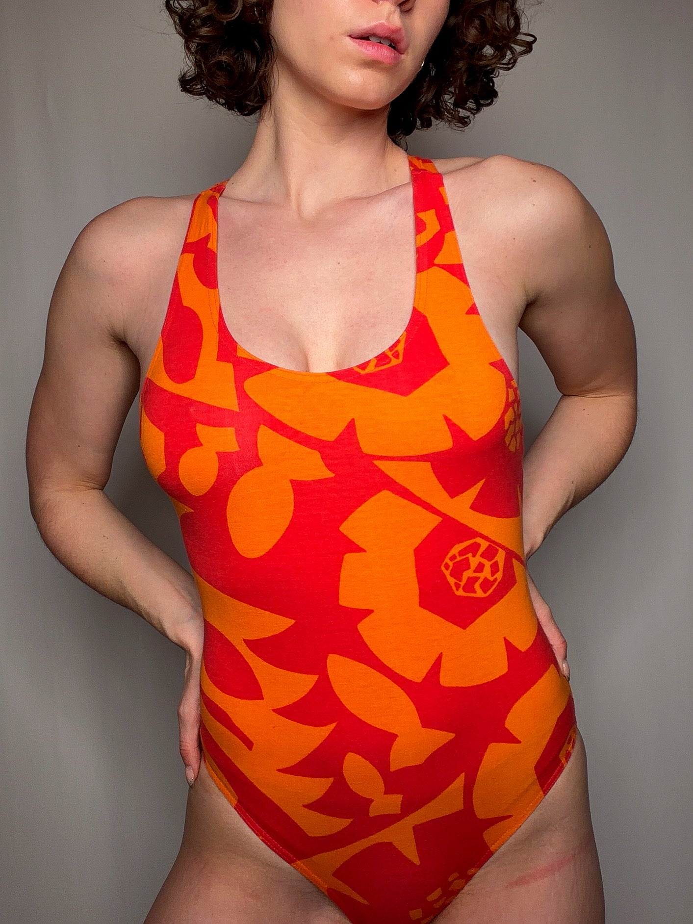 Maillot de bain coloré L vintage