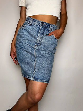 Jupe en jean midi M vintage
