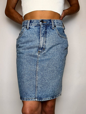 Jupe en jean midi M vintage