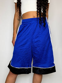 Vintage blaue Adidas S Basketballshorts