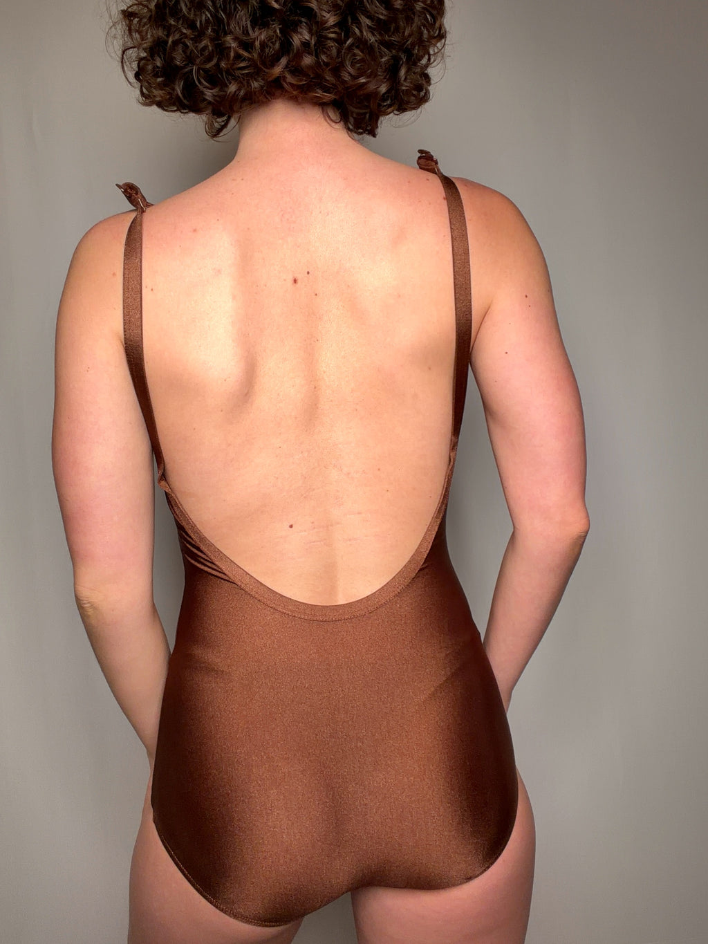 Maillot de bain brun L vintage