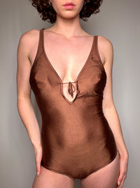 Maillot de bain brun L vintage