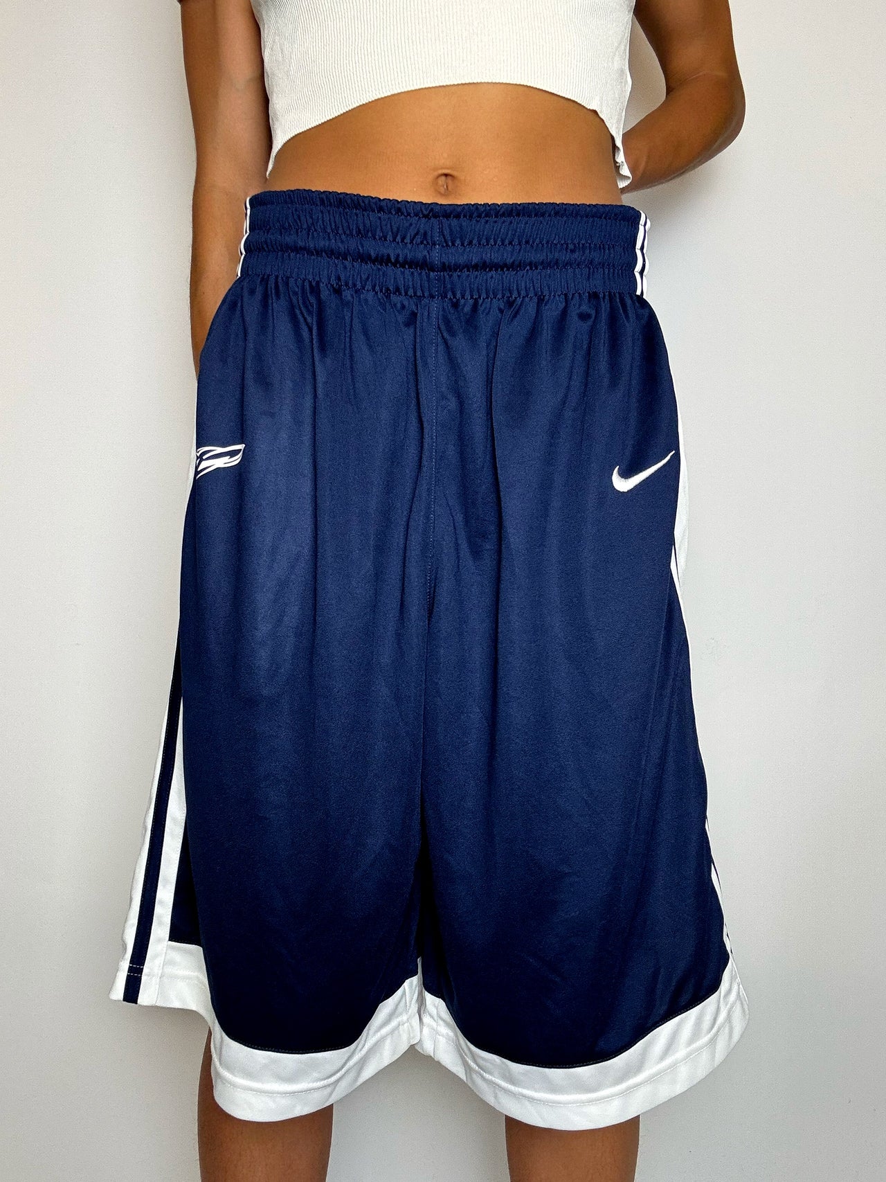 Short de basket marine NIKE L vintage
