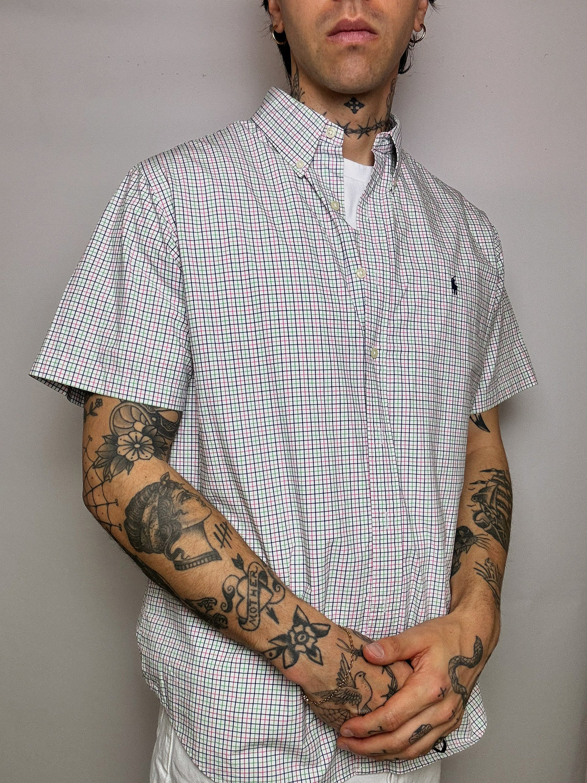 LACOSTE M/L vintage pastel striped shirt 