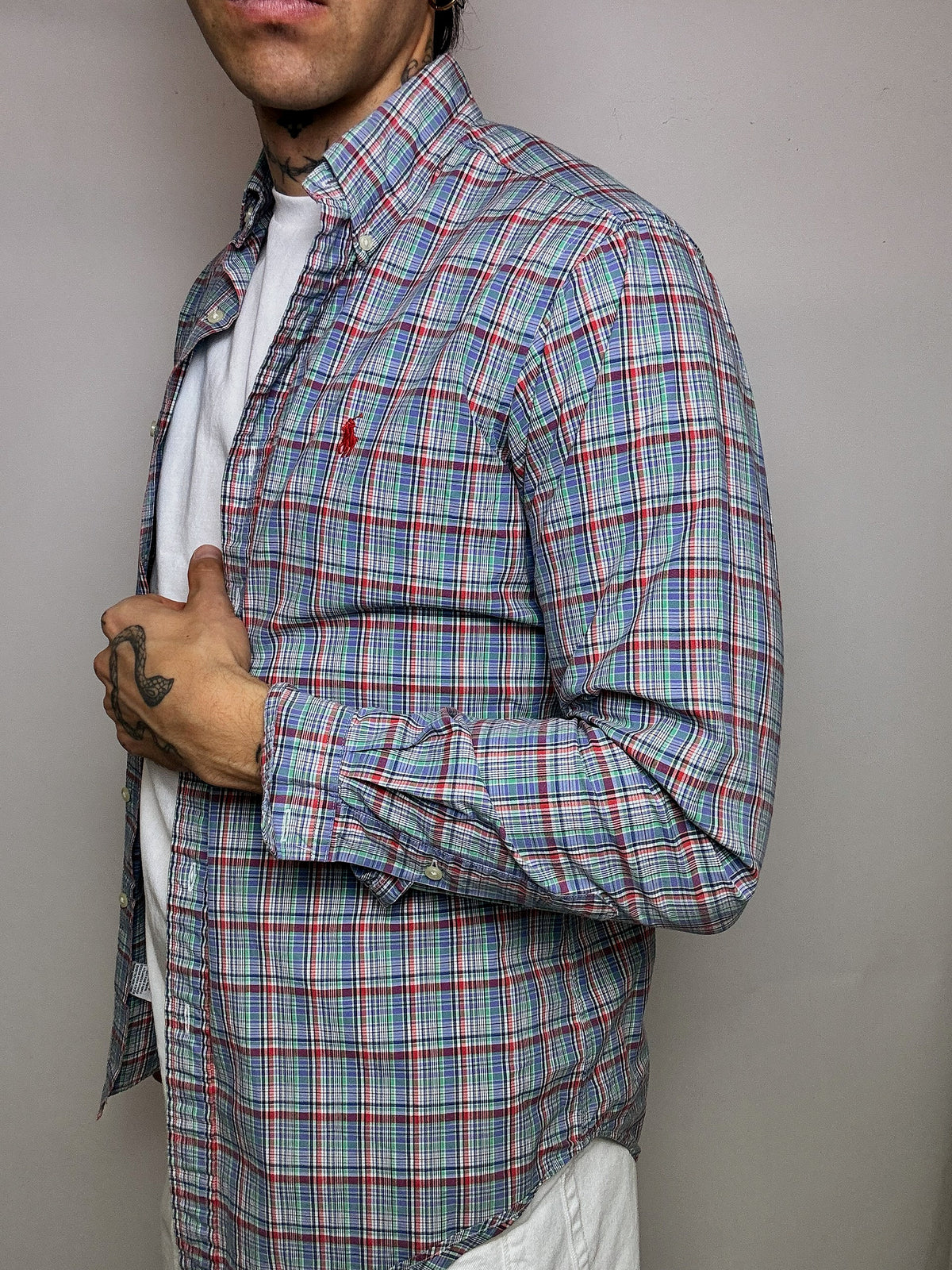 LACOSTE M/L vintage pastel striped shirt 