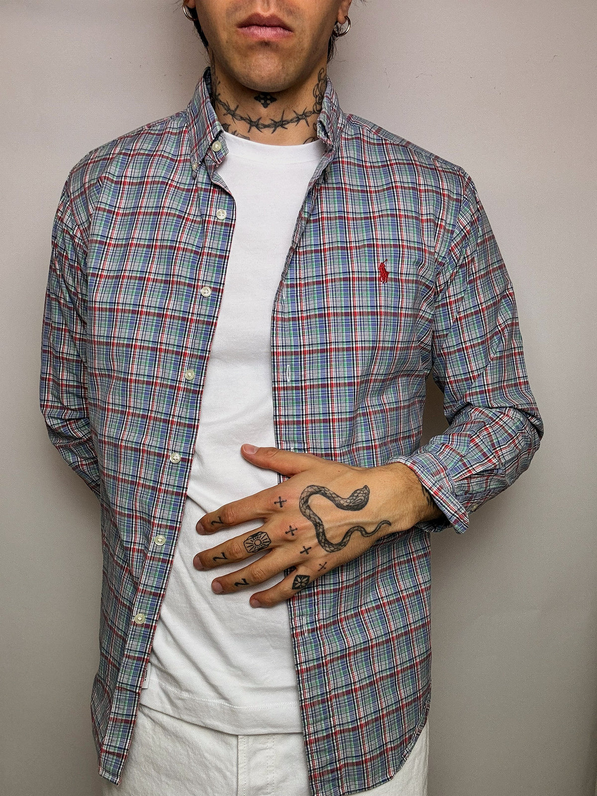 LACOSTE M/L vintage pastel striped shirt 