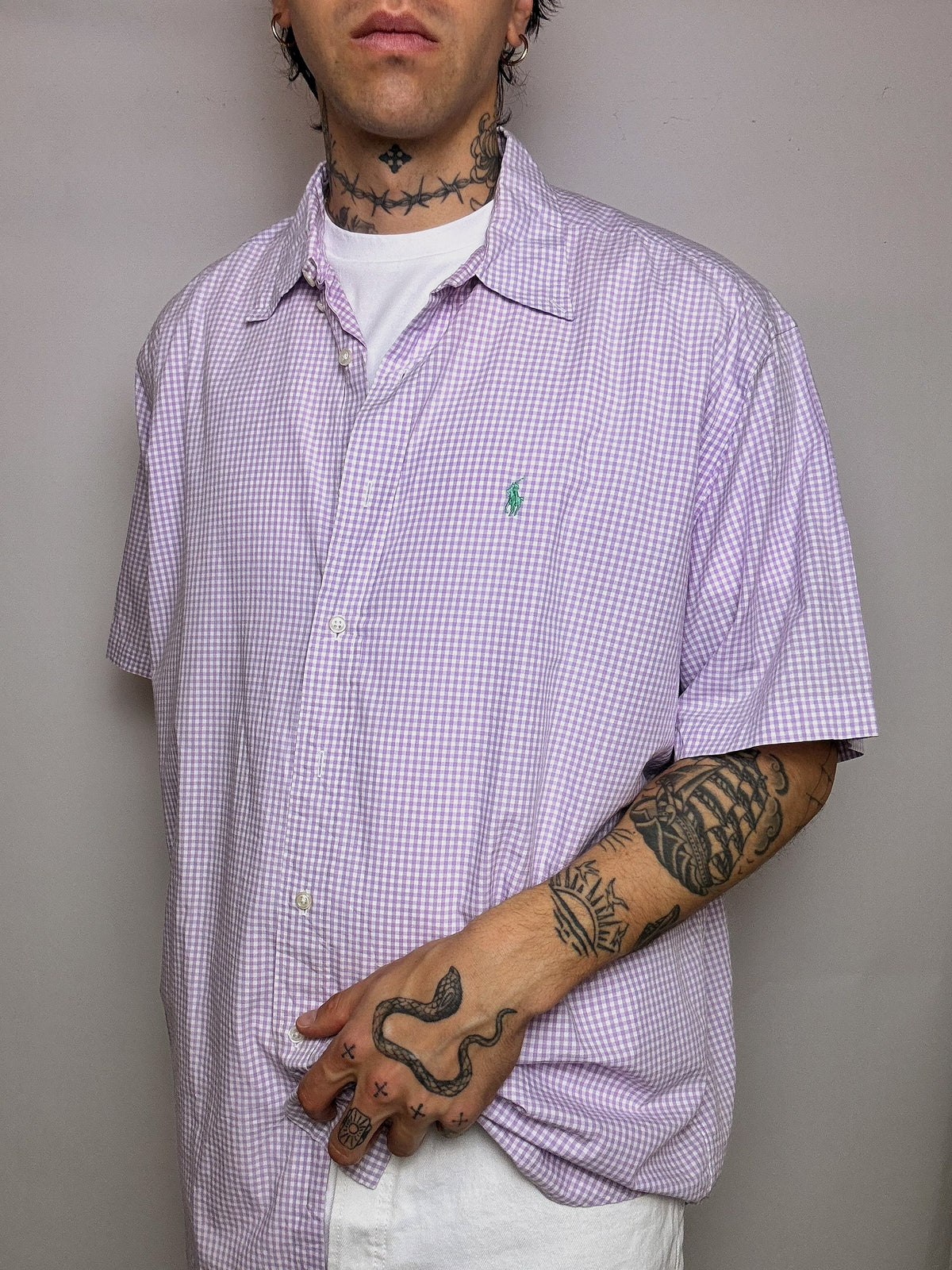LACOSTE M/L vintage pastel striped shirt 