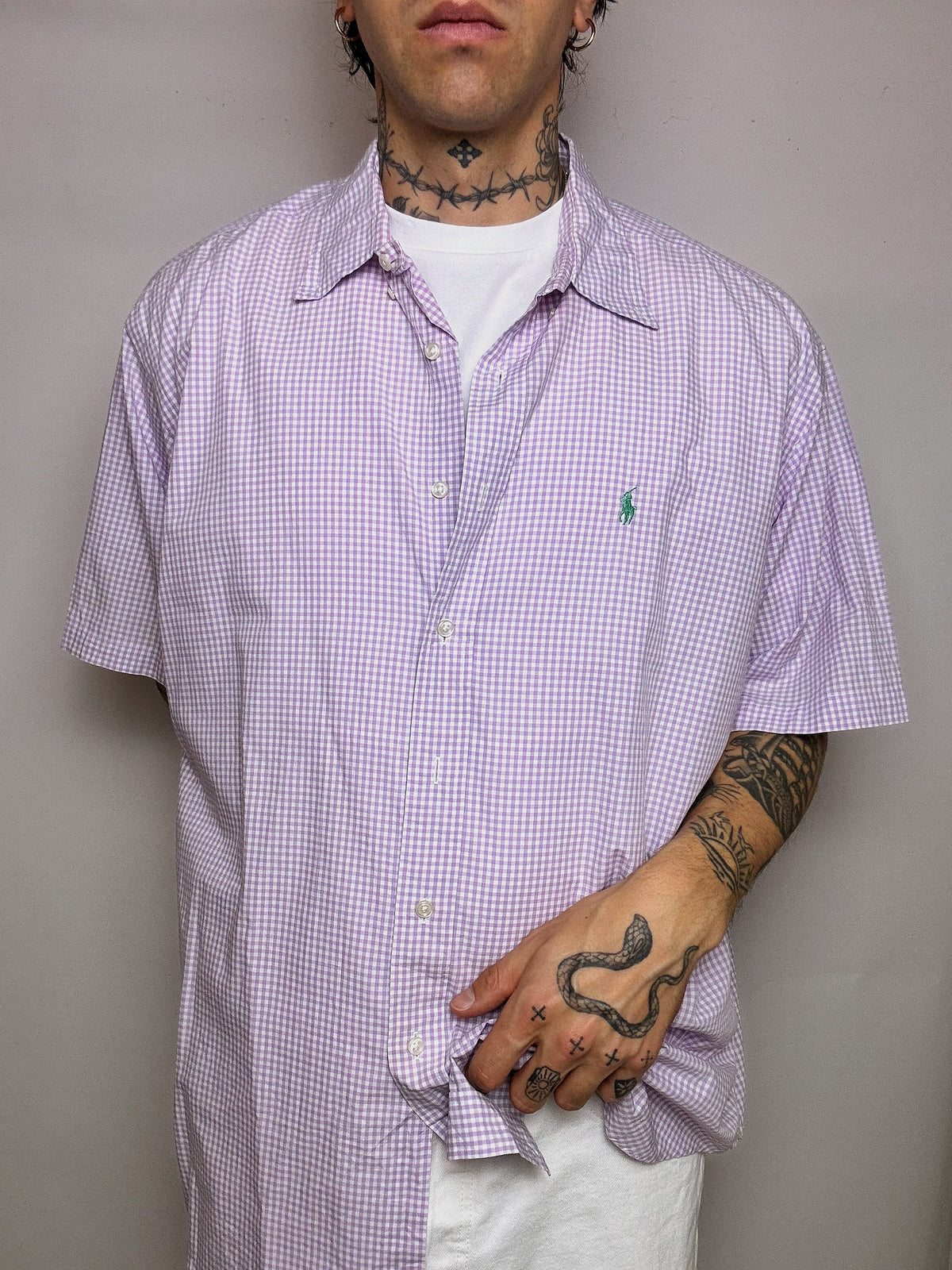 LACOSTE M/L vintage pastel striped shirt 