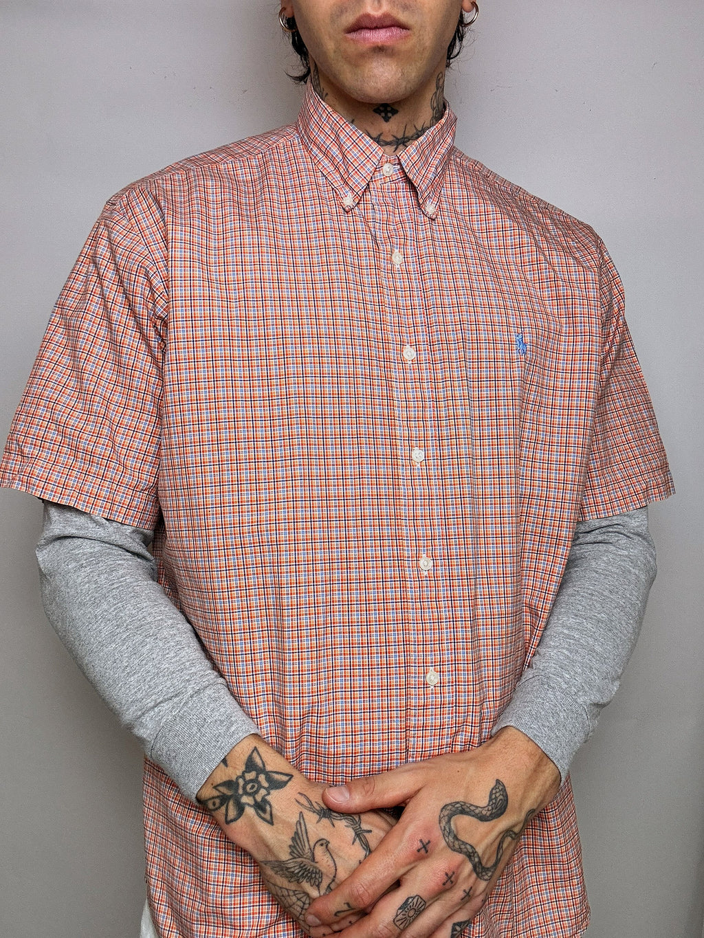 LACOSTE M/L vintage pastel striped shirt 