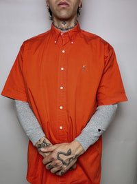 Chemise orange RALPH LAUREN L vintage