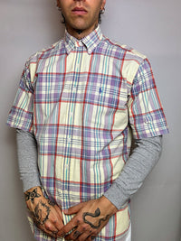 LACOSTE M/L Vintage Pastell gestreiftes Hemd 